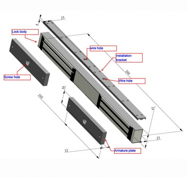 280 Kg Electromagnetic Magnetic Lock Set Double Door Dhaka Bangladesh